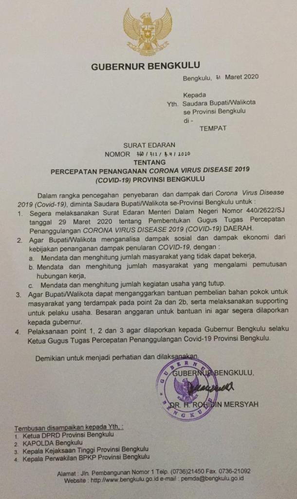 edaran gubernur